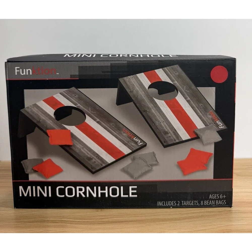 Funktion Desktop Cornhole Board Bean Bag Toss Mini Game Set Classic Toy Gift Men